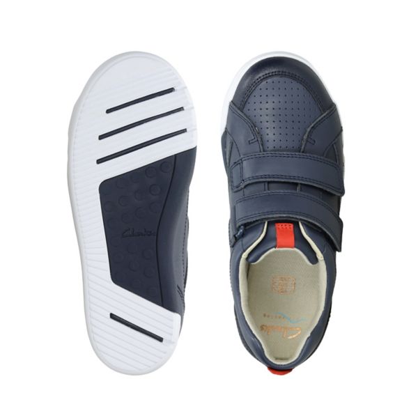 Clarks Boys Emery Walk Kid Casual Shoes Navy | CA-1927865
